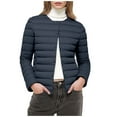 thumbnail image 1 of Women's Slim Fit Portable Down Jackets Down Crewneck Solid Lightweight Down Jackets, 1 of 5