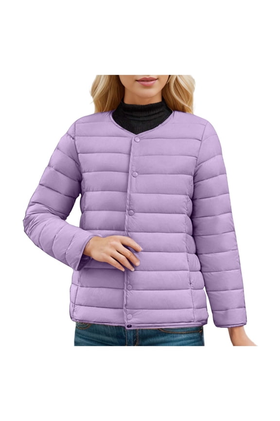 Women's Slim Fit Quilted Warm Winter Coat Plus Size Silk Jacket for Autumn Cold Weather Fashion Outerwear