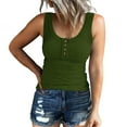 thumbnail image 1 of Women's Slim Fit Ribbed Tank Tops Sleeveless Henley Button down T Shirts Summer Casual Tee Tops, 1 of 8