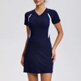thumbnail image 1 of Women's Slim Fit Short Sleeve Yoga Dress for Summer Sports and Casual Daily Wear Comfortable Stretchy Flowy Design Womens Dresses 2026 Casual Crewneck Maxi Dress Stretch Tank Flowy Dresses, 1 of 3