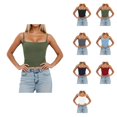 thumbnail image 1 of Women's Slim Fit Sleeveless Tank Top with Removable Padded Cups, Adjustable Spaghetti Straps, Double-Lined Camisole for Layering and Casual Wear, 1 of 6