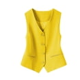 thumbnail image 1 of Women's Slim Fit Sleeveless Vest Cardigan with Buttons – Lightweight Layering Crop Top for Casual Wear, Office Outfits & Spring Summer – Solid Color Button-Down Vest, 1 of 3