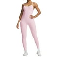 thumbnail image 1 of Women's Slim Fit Sleeveless Workout Jumpsuit - Running/Yoga, Quick Dry, S-L, 1 of 4