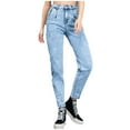 thumbnail image 1 of Women's Slim Fit Straight Leg Jeans - High Waisted Tapered Denim Pants, Trendy Casual Trousers for Summer,for Size 4XL, 1 of 9