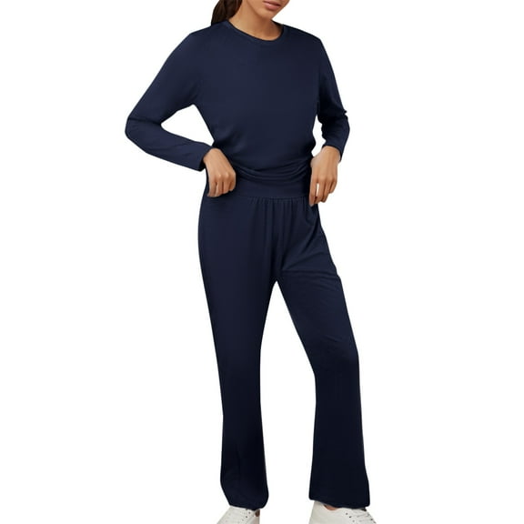 Women's Slim Fit Sweatsuit Set - Long Pants Jogger Two Piece, Sexy Chest Design, All-Occasion Comfort Wear