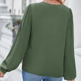 thumbnail image 1 of Women's Slim Fit V Neck Top | Solid Color Long Sleeve | Autumn/Winter | Flattering | Versatile Style Sexy Shirts for Women plus Size Crop Top plus Size Shirts for Women 2x plus Size Flattering Tops, 1 of 8