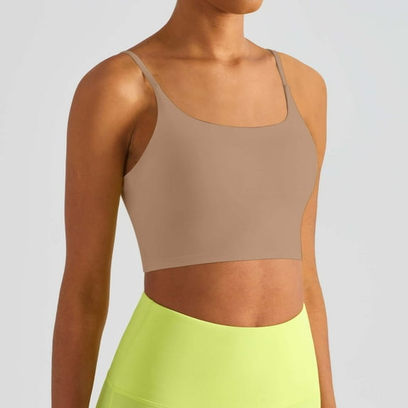 Women's Slim Fit Yoga Top With Straps Sports Bra With Chest Pads For Running & Fitness Beach Top for Women Athletic Wear for Teens Polyester Top Women Ally Tops Women Dance Ballet Tops for Women Beard