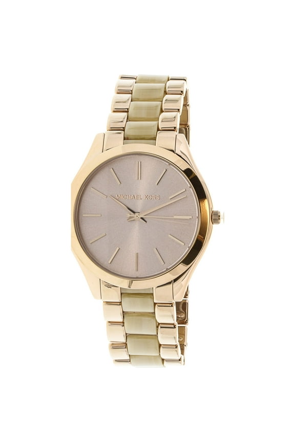 Women's Slim Runway MK3714 Rose-Gold Stainless-Steel Japanese Quartz Fashion Watch