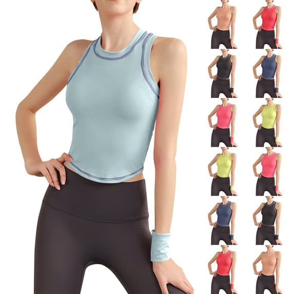 Women's Slim Strap Sports Bra Yoga Vest with Chest Pad, Seamless Wireless Workout Lingerie, Breathable Fitness Camisole, Thin Strap Athletic Bralette, Soft Padded Gym Tank Top, Activewear Base Layer
