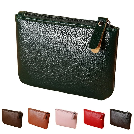 Women's Slim Zipper Purse Compact Soft Grain Wallet For Secure Daily And Easy Commute