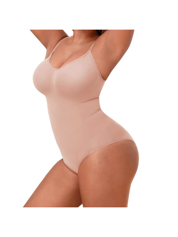 Women's Slimming Bodysuit Shapewear Full Compression Tops Tummy Control Thong Bottom Lift Butt Lift seamless Shapewear