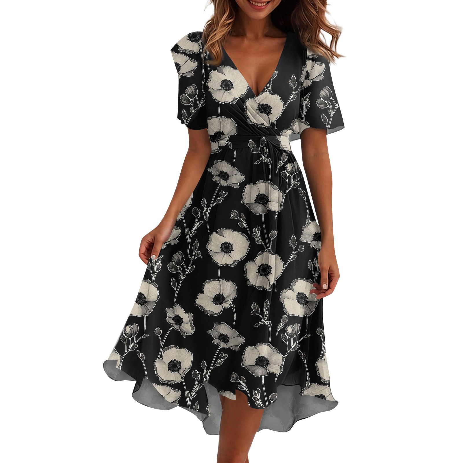 white christmas dresses Chic French Vintage Polka Dot Tube Top Mini Dress with Slimming Waist  Design for Women main image 1