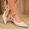 thumbnail image 1 of Women's Slingback Heeled Sandals | Block Heel Dress Shoes With | Open Toe/Closed Toe Elegant & Comfortable Footwear For Formal Events Parties & Weddings, 1 of 8