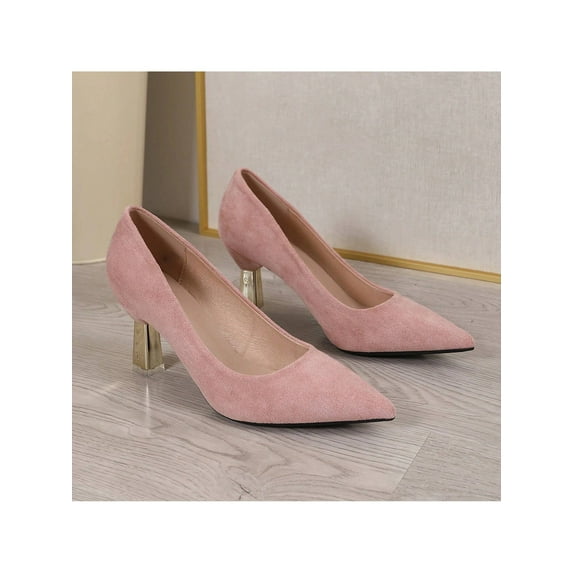 Women's Slingback Kitten Heels Closed Pointed Toe Wedding Party Dress Pumps Shoes Pink Size8.5