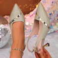 thumbnail image 1 of Women's Slingback Pumps with Stiletto Heel & Pointed Toe, Glitter Kitten Heels for Evening Parties, Cocktail Dinners, and Nightclub Nights, 1 of 9