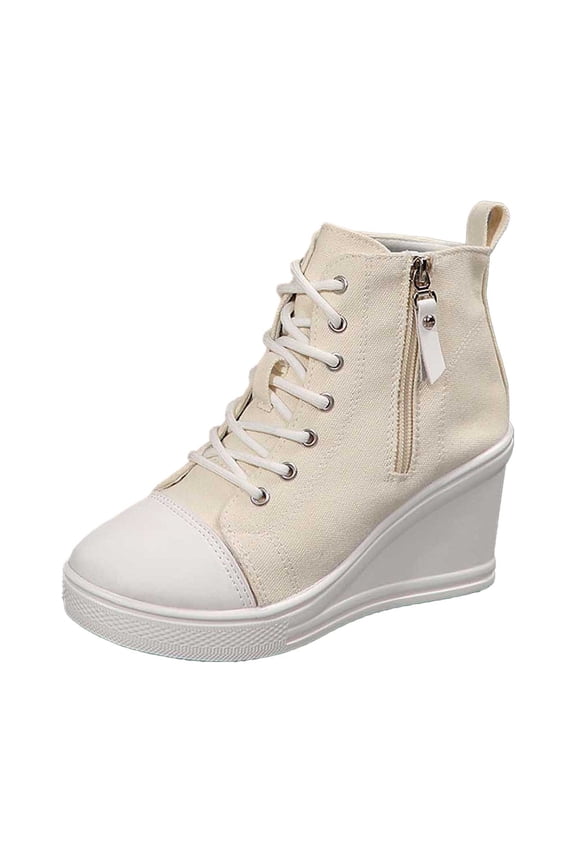 Women's Slip On Clogs for Patio Dining & Barbecues Women's Casual Shoes Fashion Platform Lace Up On Comfortable Walking Shoes For Daily Wear With Side Zipper Design