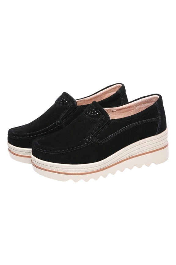 Women's Slip On Loafers for Everyday Casual Chic Style Casual Heel Shoes Comfortable Walking For Outdoor Fall Season On Mom Fashion Footwear With Arch Support Lightweight Non Sole