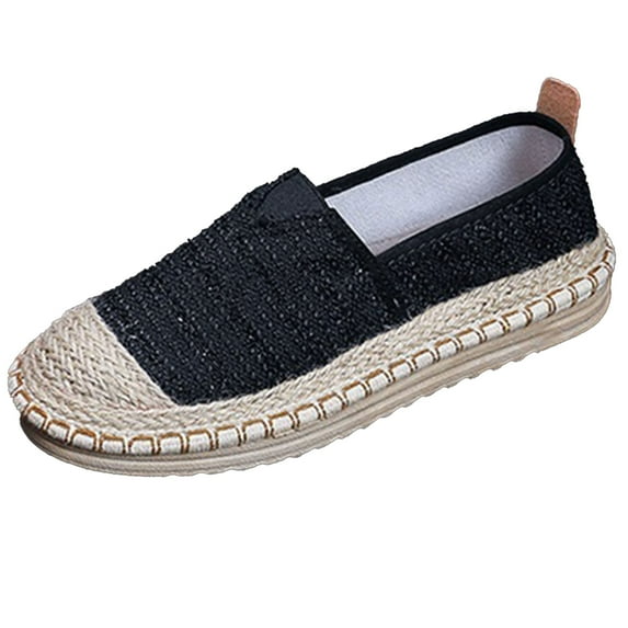 Women's Slip-On Espadrilles for Women- Breathable Canvas Fisherman Shoes, Handwoven Cotton & Linen Flats, Women's Flats Comfortable Summer Casual Loafers, Lightweight & Stylish