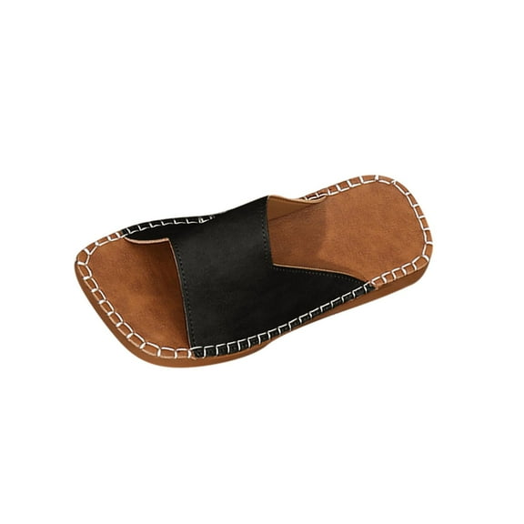 Women's Slip On Flat Sandals Bohemian Trendy Open Toe Slippers Summer Casual Comfortable Slip-on Flats for Outdoor