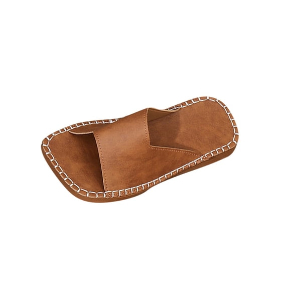 Women's Slip On Flat Sandals Bohemian Trendy Open Toe Slippers Summer Casual Comfortable Slip-on Flats for Outdoor