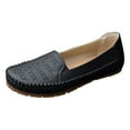 thumbnail image 1 of Women's Slip On Flat Wide Width Loafers Comfortable Low Top Flat Tennis Shoes Breathable Non Slip Work Shoes Black Size 7, 1 of 8