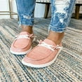 thumbnail image 1 of Women's Slip On Loafer Shoes Canvas Low Top Fashion Sneakers Casual Flat Comfortable Walking Shoes, 1 of 3