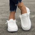 thumbnail image 1 of Women's Slip-On Loafers – Comfortable Lightweight Linen Boat Shoes for Work, Travel, Driving, Walking | Cushioned Arch Support, Breathable Casual Shoes for Ladies, Home, Shopping, Dating, 1 of 3