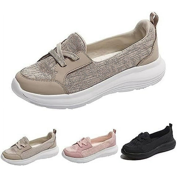 Women's Slip On Orthopedic Shoes with Mesh Arch Support, Comfortable and Breathable Casual Walking Loafers. Soft Sole Non-Slip Sneakers for Everyday Wear