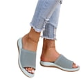 thumbnail image 1 of Women’s Slip-On Sandals for Summer, Comfortable Slides for Women, Lightweight Open Toe Casual Mules, Soft Sole Everyday Footwear for Home, Travel, Beach, Pool, Vacation, Daily Wear,37, 1 of 8