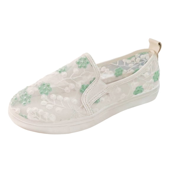 Women's Slip On Shoes for Work Non Slip Outsole Safety Women's Comfortable Breathable Soft Sole Lightweight Casual Canvas Shoes