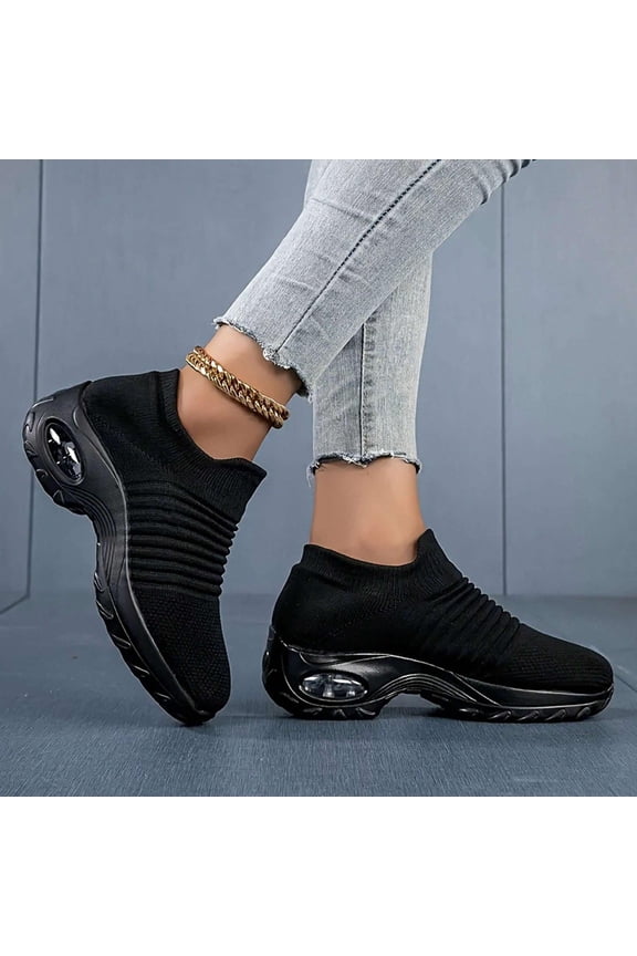 Women’s Slip-On Sneakers with Air Spring Technology – Lightweight, Comfortable Walking Shoes for Everyday Wear