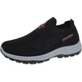 thumbnail image 1 of Women's Slip-On Walking Shoes - Breathable Knit Upper & Cushioned Soft Sole for All-Day Comfort | Lightweight Athletic Casual Sneakers, 1 of 7