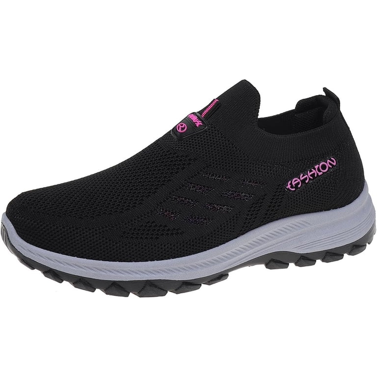 Slip On Sneakers Comfortable All Day Wear Hands Free Breathable Knit Walking eileial Comfortable Breathable Knit Slip on Sneakers Hands  main image 4