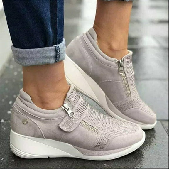 Women's Slip On Walking Shoes Cushion Running Tennis Non-Slip Comfortable Workout Gym Athletic Fashion Sneakers Clearance Sale