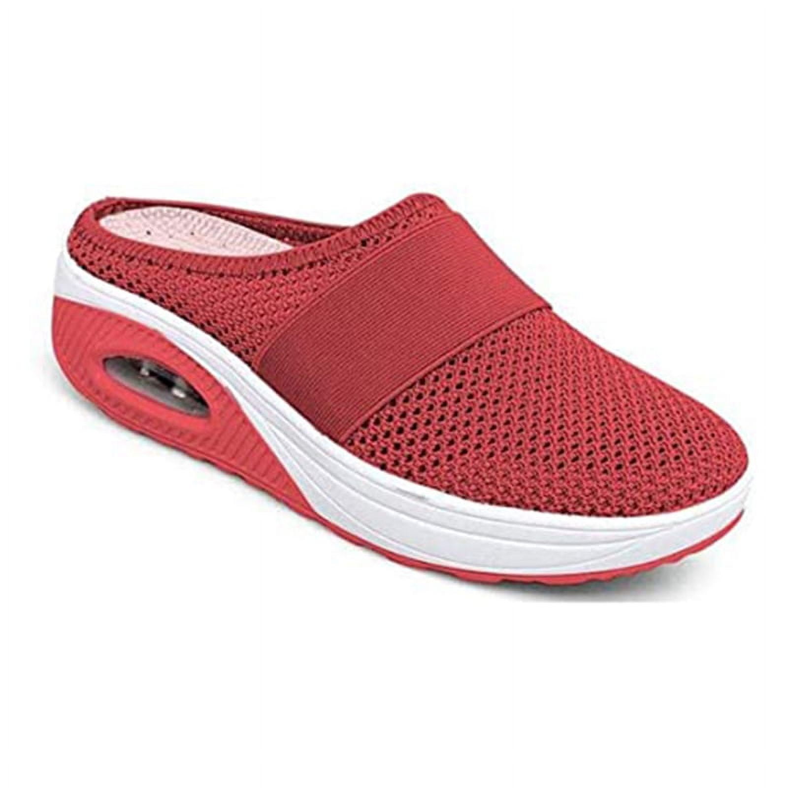 Women's SlipOn Walking Shoes with Air Cushion Shockproof Mesh Upper