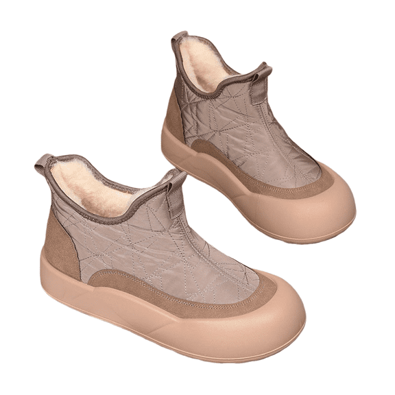 Women’s Slip-On Warm Lined Snow Boots, Waterproof Winter Ankle Booties, Cozy Plush Inside, Easy Pull-On Fit, Anti-Slip Lightweight Sole, Comfortable Outdoor Cold-Weather Walking Shoes