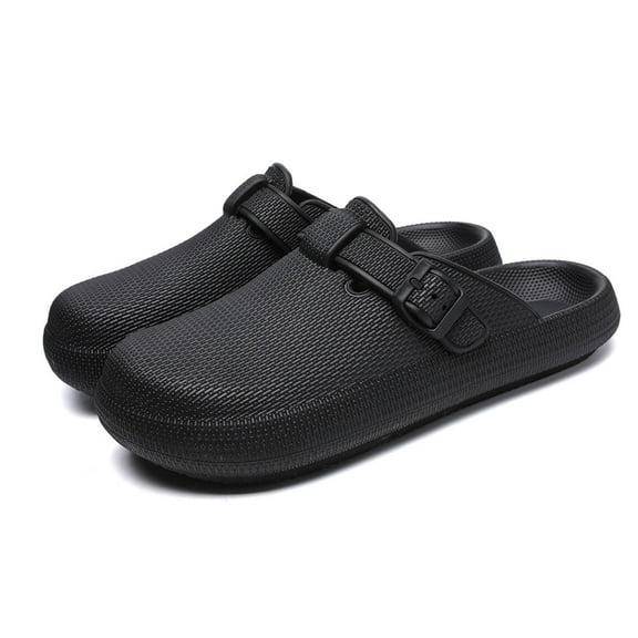 Women’s Slip-On Work Clogs, Lightweight Non-Slip Shoes, Black