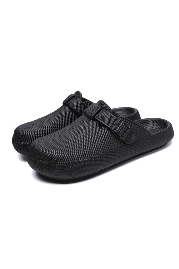 Women’s Slip-On Work Clogs, Lightweight Non-Slip Shoes, Black