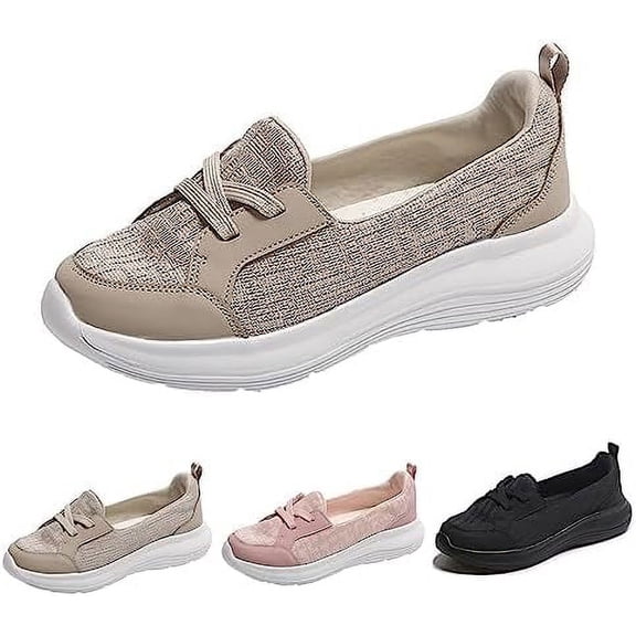 Women's Slip On Orthopedic Shoes with Mesh Arch Support, Comfortable and Breathable Casual Walking Loafers. Soft Sole Non-Slip Sneakers for Everyday Wear