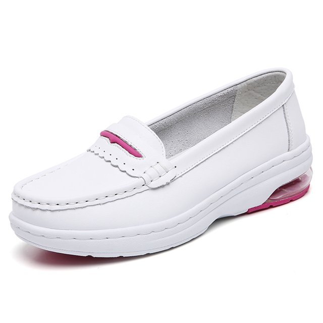 Women's Slip Resistant Leather Care shoes Slip On Waitress Shoes