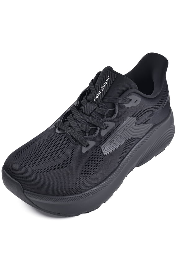 Women's Slip in Hands up Free Wide Toe Box Running Shoes Arch Support Cushion Walking Sneakers with Zero Drop Sole