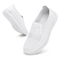 thumbnail image 1 of Women's Slip on Casual Comfortable Work Nurse Flat Shoes White 10, 1 of 9