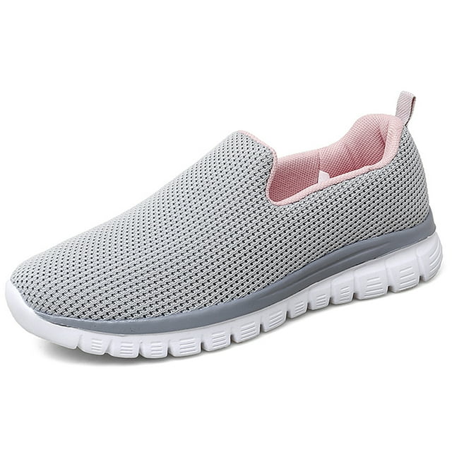 Women's Slipon Casual Sneakers, Breathable Mesh Tennis Shoes, Ideal