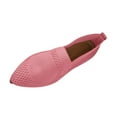 thumbnail image 1 of Women's Slip-on Comfort Flat Woven Pointy Fashion Cutouts Breathable Knit Flat Shoes, 1 of 4