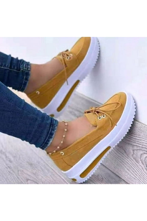Women's Slip on Loafer Shoes Casual Flat Nurse Walking Sneakers Round Toe Casual Memory Foam Shoes Clearance Sale
