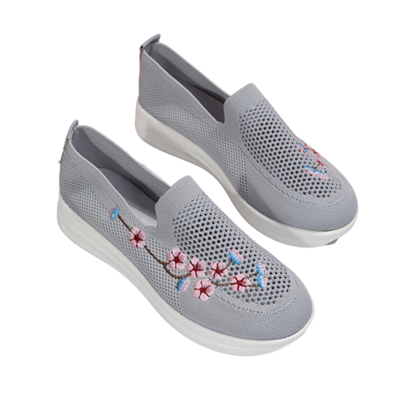 Women's Slipon Loafers Knit Breathable Mesh NonSlip Flat Shoes for