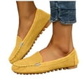 thumbnail image 1 of Women's Slip on Penny Loafers Soft Suede Non Slip Casual Walking Work Boat Shoes Comfortable Driving Flats, 1 of 5