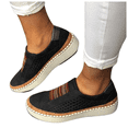 thumbnail image 1 of Women's Slip on Shoes Canvas Sneakers Loafers Non Slip Shoes Low Top Casual Flat Nurse Walking Shoes Clearance Sale, 1 of 4