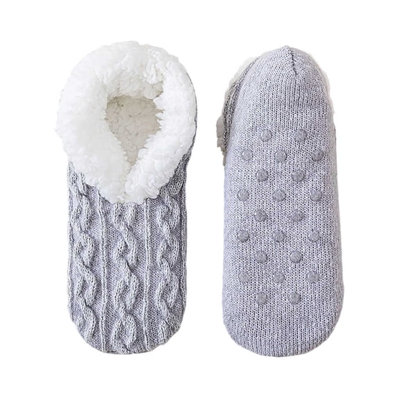 Women's Slipper Socks Lined Knit Non Indoor Booties Warm Cozy Winter Floor Socks