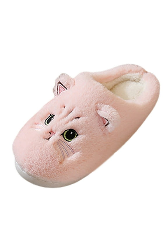 Women's Slipper Warm Home Cat Cartoon Couple Cozy Slippers for Fall and Winter Comfort